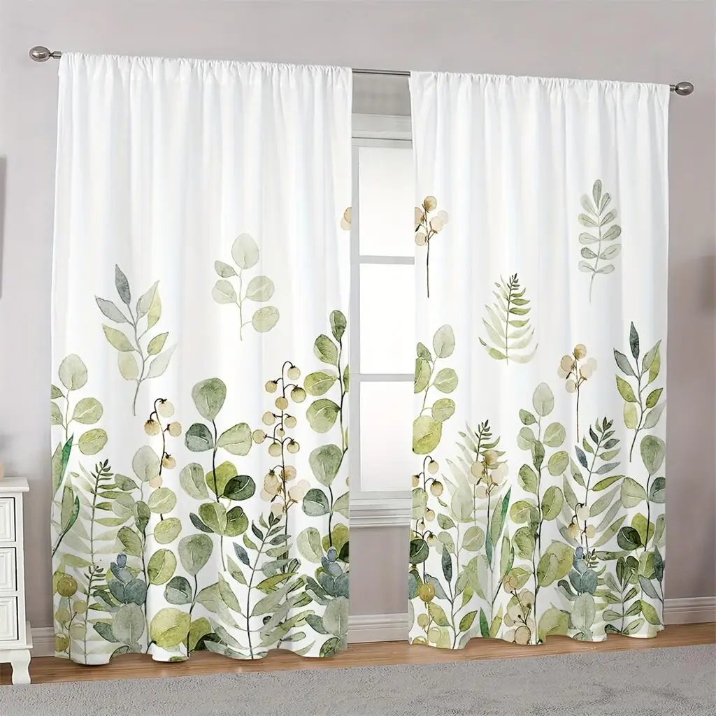 2 Pcs Fresh Green Leaf Curtains Natural Plant Print Living Room Bedroom Window Decoration Spring Summer Curtains
2 Pcs Fresh Green Leaf Curtains Natural Plant Print Living Room Bedroom Window Decoration Spring Summer Curtains