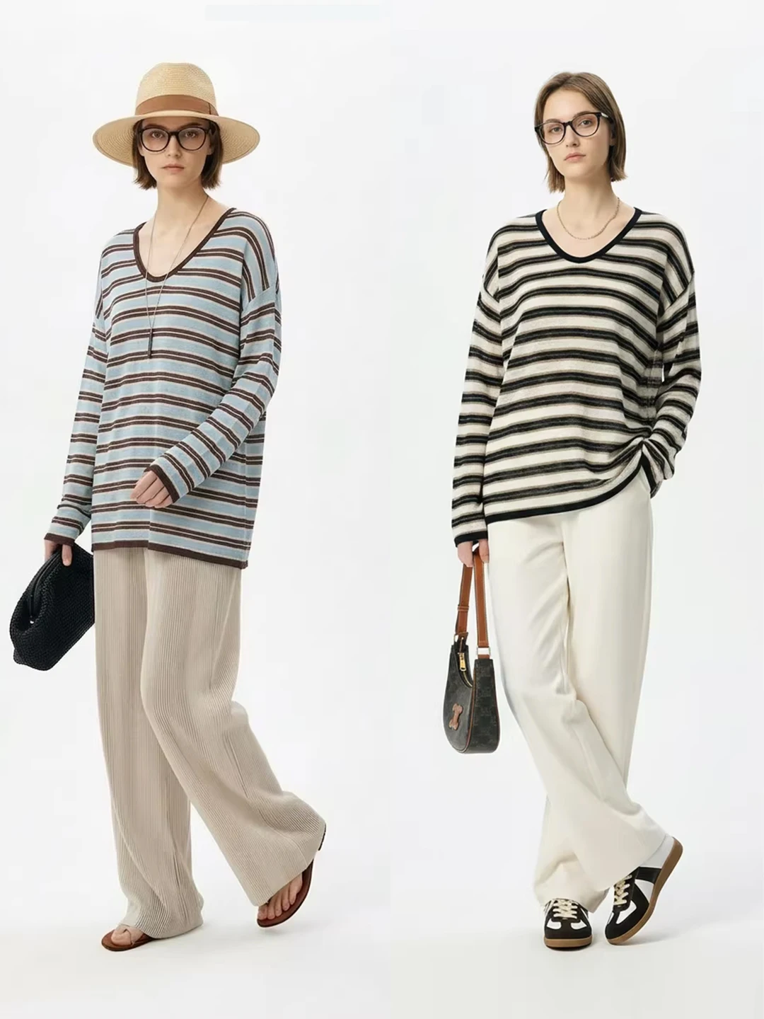 Comfortable Loose Linen Stripe Knitwear Casual Boredom-Free Style Women's Long Sleeve round Neck Breathable Thin Spring Top
Comfortable Loose Linen Stripe Knitwear Casual Boredom-Free Style Women's Long Sleeve round Neck Breathable Thin Spring Top