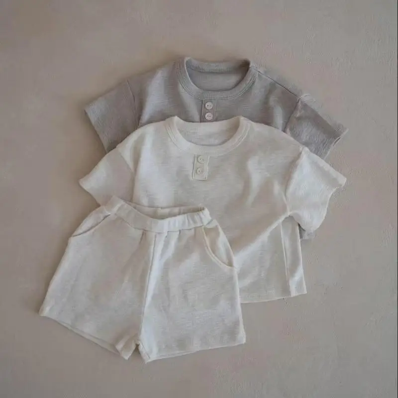 2025 Summer New Baby Short Sleeve Clothes Set Infant Girl Solid Simple T Shirts + Shorts 2pcs Suit Cotton Toddler Casual Outfits
2025 Summer New Baby Short Sleeve Clothes Set Infant Girl Solid Simple T Shirts + Shorts 2pcs Suit Cotton Toddler Casual Outfits