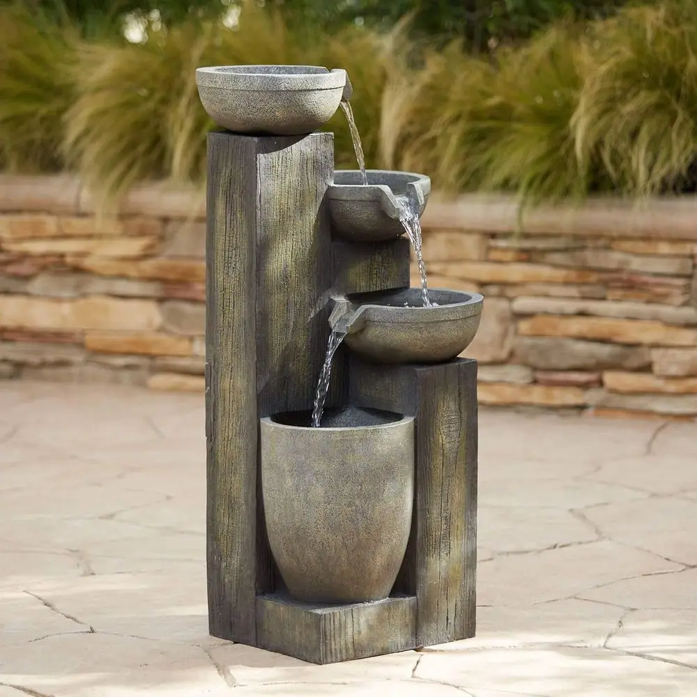 our Tier 40 1/2" High Large Rustic Indoor Outdoor Decor aux Stone loor ountain with Light LED Waterall Cascading Standing Water
our Tier 40 1/2" High Large Rustic Indoor Outdoor Decor aux Stone loor ountain with Light LED Waterall Cascading Standing Water