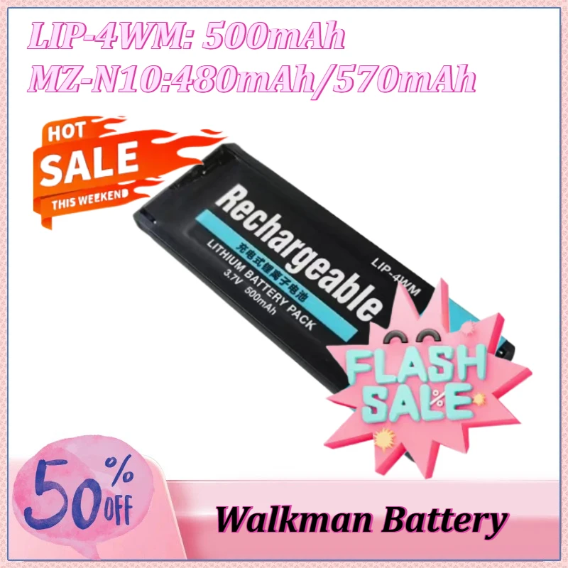 New MZ-N10 480/570mAh LIP-4WM 3.7V 500mAh for SONY LIP-4WM MZ-DH10P NH1 M200 MZ-RH1 EH1 NH1 NH3D Walkman Rechargeable Battery
New MZ-N10 480/570mAh LIP-4WM 3.7V 500mAh for SONY LIP-4WM MZ-DH10P NH1 M200 MZ-RH1 EH1 NH1 NH3D Walkman Rechargeable Battery