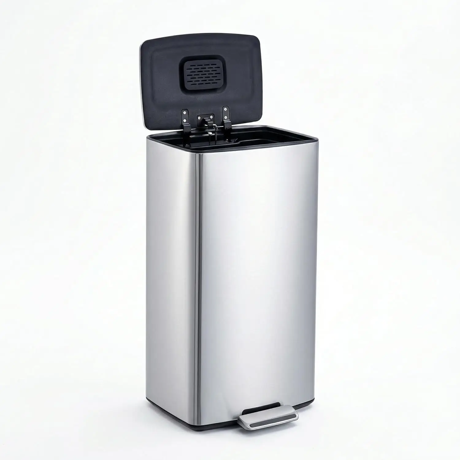 10.6 Gal Stainless Steel Step Trash Can with Odor Filter, Removable Liner, Foldable Pedal for Kitchen, Office, Bathroom, 40L
10.6 Gal Stainless Steel Step Trash Can with Odor Filter, Removable Liner, Foldable Pedal for Kitchen, Office, Bathroom, 40L