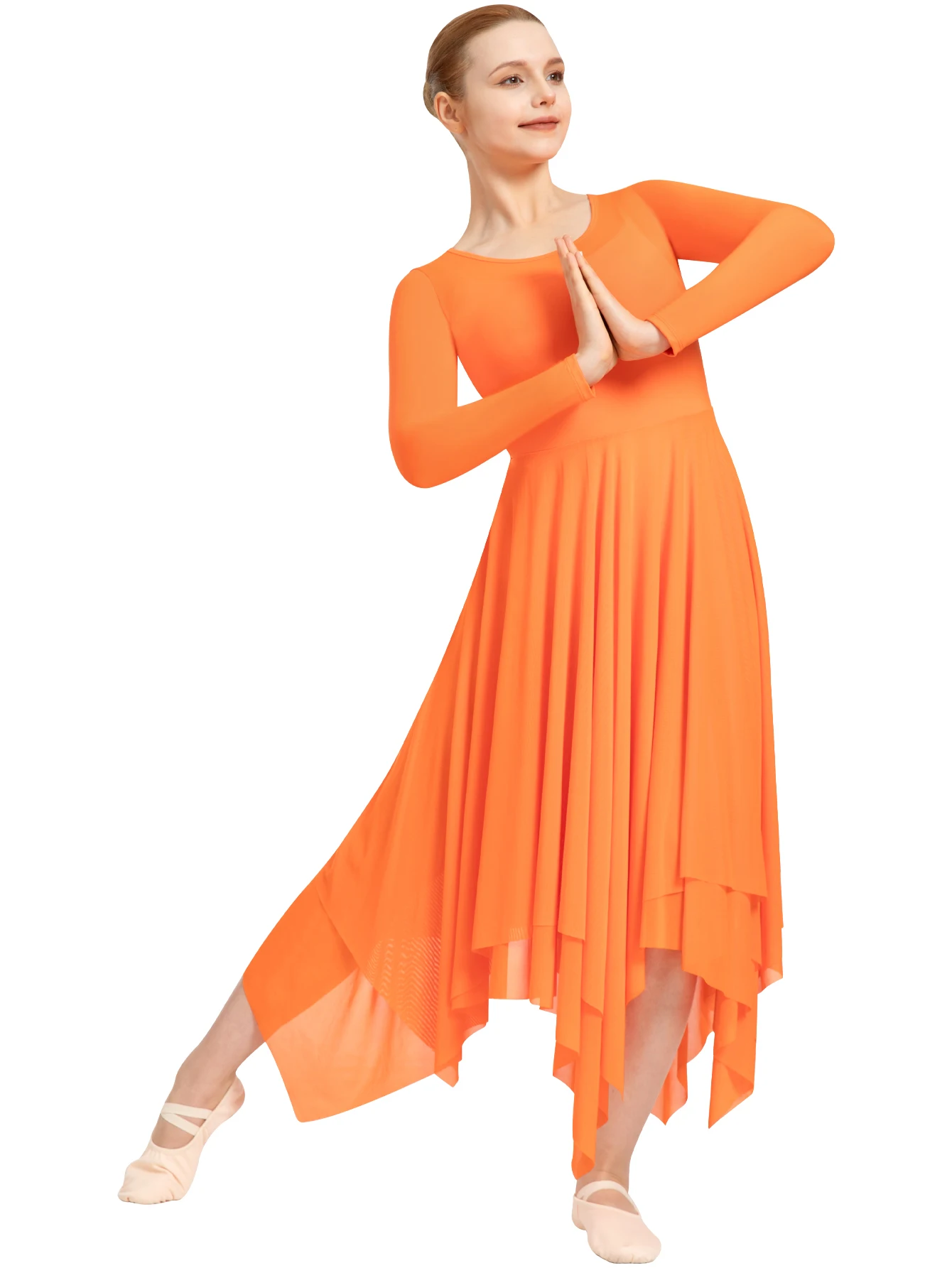 2024 Newest Praise Dance For Women Ballet Costume Dress Long Sleeve ,Double Layered Irregular Skirt,No Crotch And Lining
2024 Newest Praise Dance For Women Ballet Costume Dress Long Sleeve ,Double Layered Irregular Skirt,No Crotch And Lining