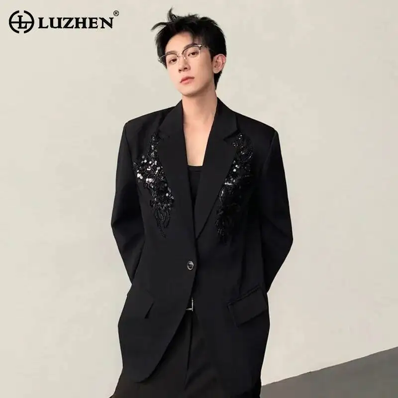 LUZHEN Men's Luxury Blazer Sequin Patchwork Coat Shoulder Pad 2025 New Elegant Handsome Luxury High Quality Male Clothes JY7093
LUZHEN Men's Luxury Blazer Sequin Patchwork Coat Shoulder Pad 2025 New Elegant Handsome Luxury High Quality Male Clothes JY7093