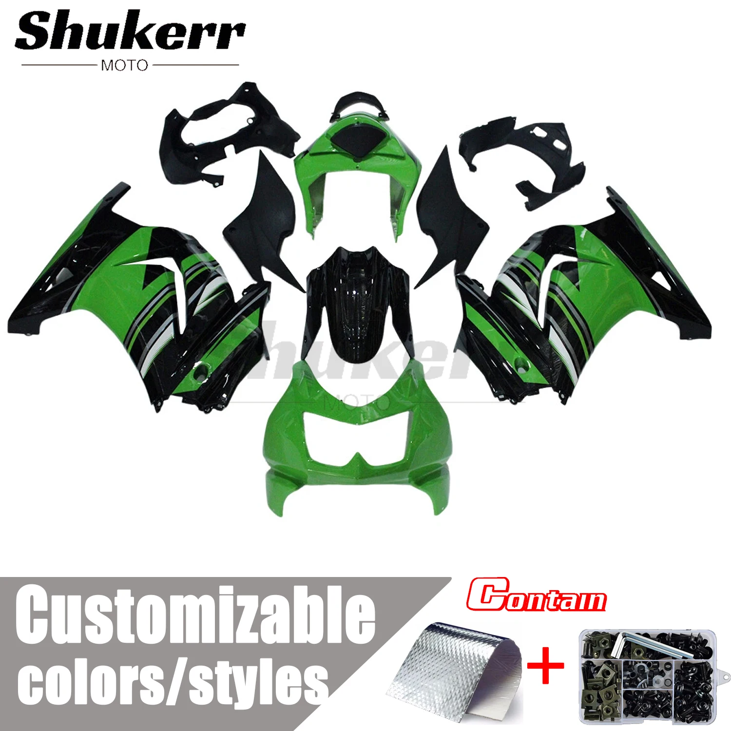 Fit for Kawasaki Ninja 250R 2008-2012 2009 2010 2011 Ex250 Abs Motorcycle Plastics Fairing Kit Injection Mold Bodywork Panel Kit
Fit for Kawasaki Ninja 250R 2008-2012 2009 2010 2011 Ex250 Abs Motorcycle Plastics Fairing Kit Injection Mold Bodywork Panel Kit
