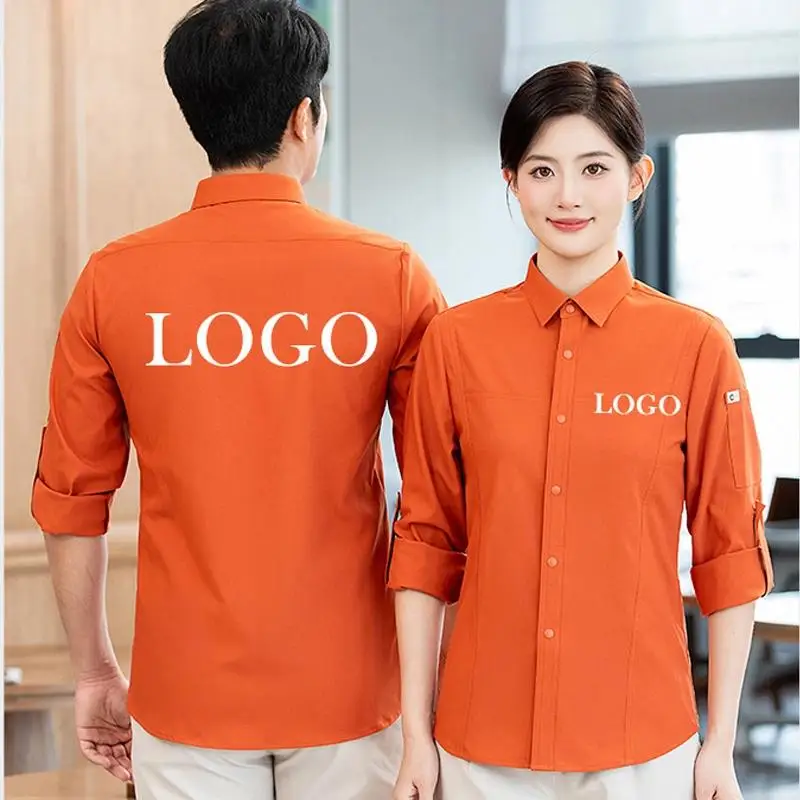 Autumn Winter Dining Workwear Long Sleeved Shirt Logo Print On It Milk Tea Coffee Shop Western Restaurant Waiter Shirt Workwear
Autumn Winter Dining Workwear Long Sleeved Shirt Logo Print On It Milk Tea Coffee Shop Western Restaurant Waiter Shirt Workwear
