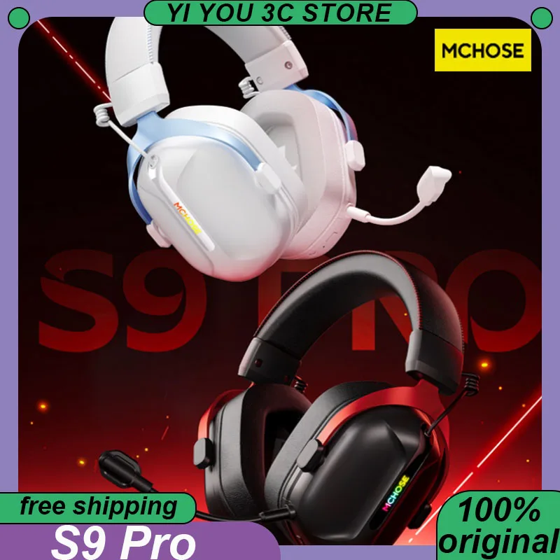 MCHOSE S9 Pro Esports Headphone With Microphone Wireless Tri-mode Aluminium Alloy Noise Reduction Custom Gaming Headsets
MCHOSE S9 Pro Esports Headphone With Microphone Wireless Tri-mode Aluminium Alloy Noise Reduction Custom Gaming Headsets