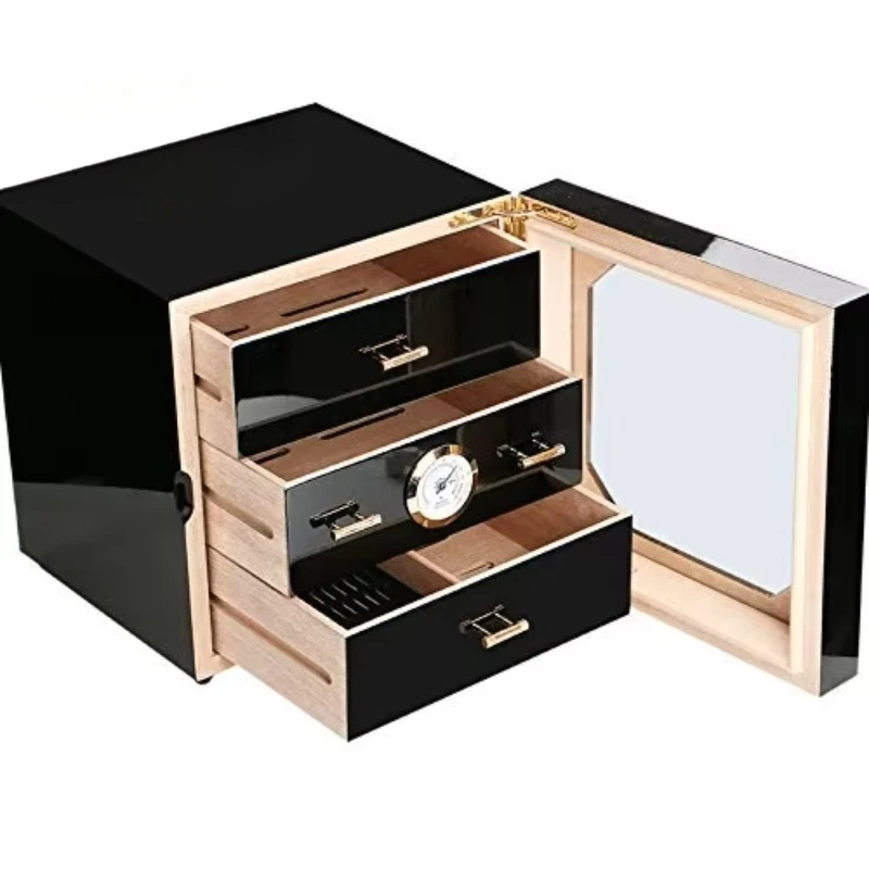Wholesale Display Store Cigar Moisturizing Box Three-layer box with 100 electronic cigars Moisturizing Box
Wholesale Display Store Cigar Moisturizing Box Three-layer box with 100 electronic cigars Moisturizing Box