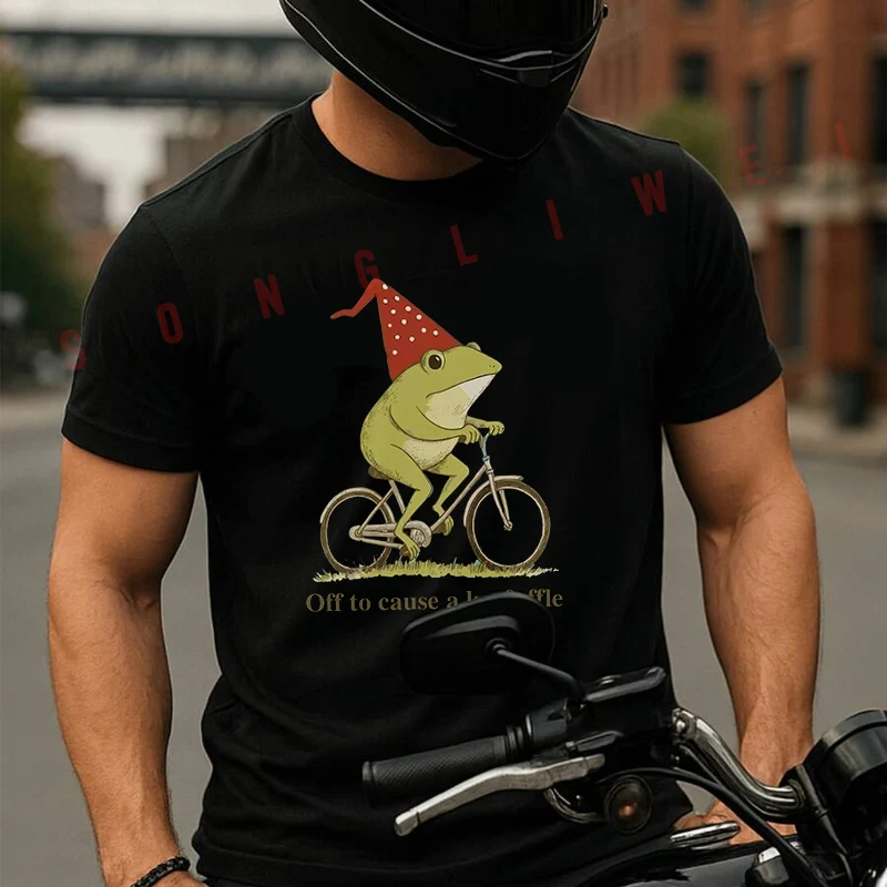 Off To Cause A Kerfuffle Frog Motorcycle T Shirt Cotton Summer Short-sleeved Casual Tee Men Women Streetwear T-shirt
Off To Cause A Kerfuffle Frog Motorcycle T Shirt Cotton Summer Short-sleeved Casual Tee Men Women Streetwear T-shirt