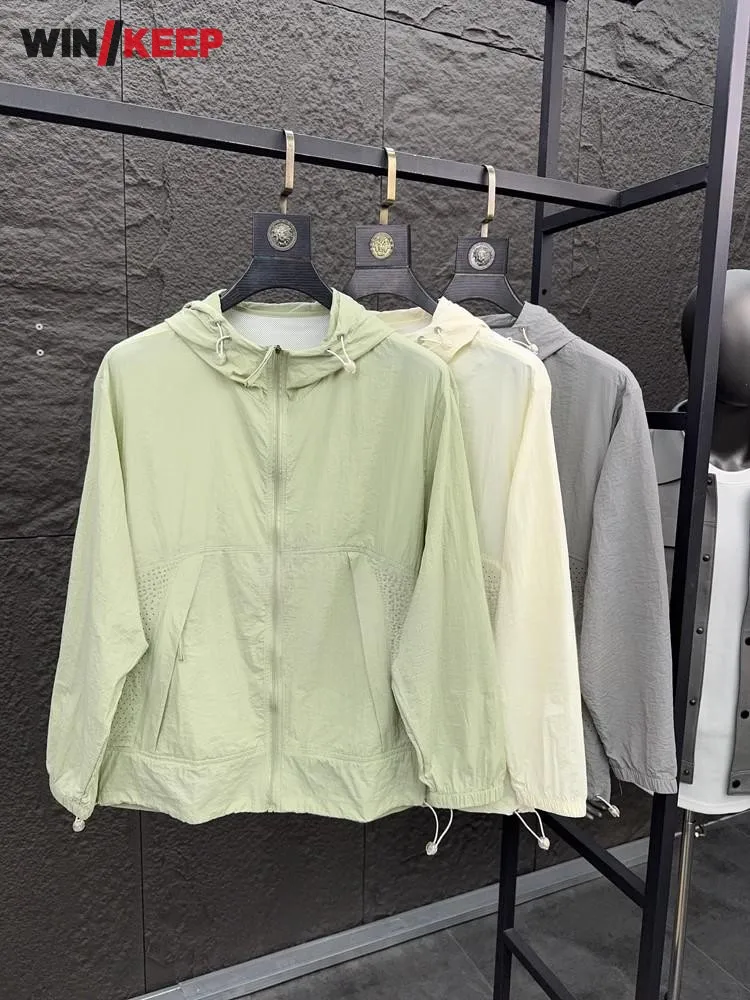 New Leisure Mens Summer Solid Color Thin Sun Protective Camping Hiking Jacket Long Sleeve Breathable Quick Drying Hooded Coat
New Leisure Mens Summer Solid Color Thin Sun Protective Camping Hiking Jacket Long Sleeve Breathable Quick Drying Hooded Coat