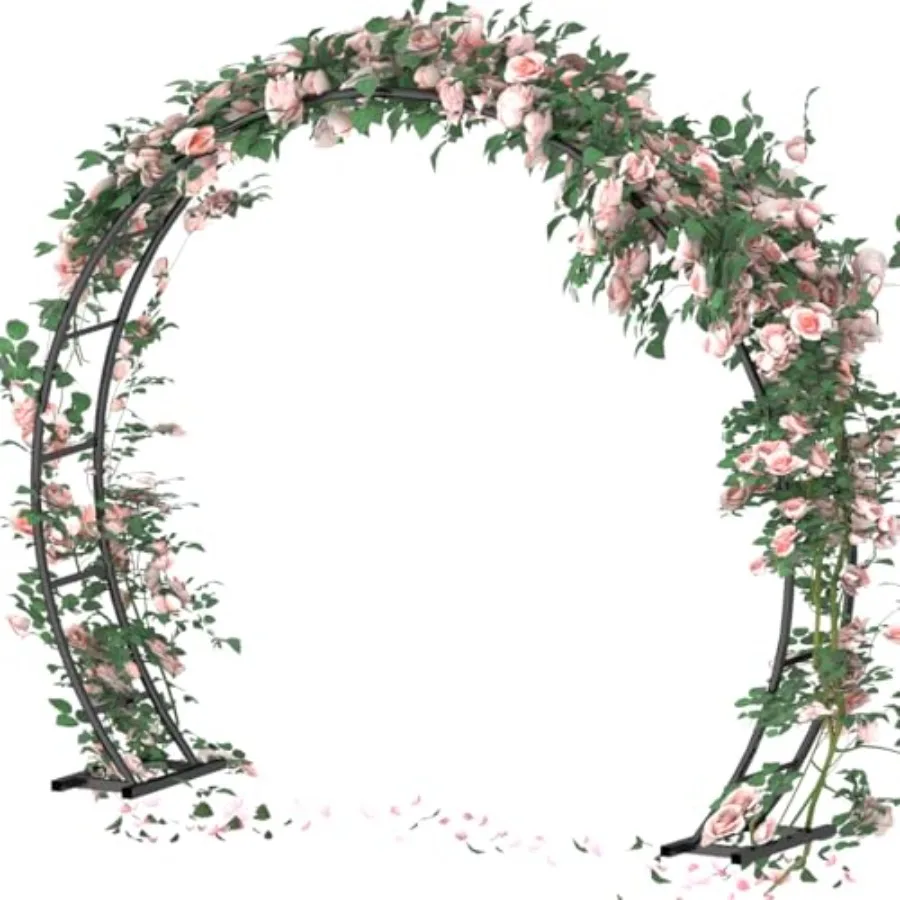 Metal Wedding Arch for Ceremony Party Decoration, 8Ft Wide 7Ft High Garden Arch Trellis with Ground Bases, Outdoor Garden Arbor
Metal Wedding Arch for Ceremony Party Decoration, 8Ft Wide 7Ft High Garden Arch Trellis with Ground Bases, Outdoor Garden Arbor