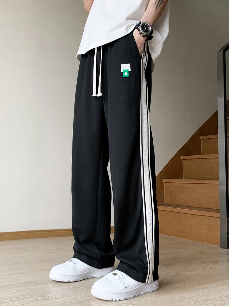 Trendy Men's Straight Leg Casual Pants Spring Autumn Long Sports Sweatpants Wide Leg Cargo Trousers Faionable Youthwear
Trendy Men's Straight Leg Casual Pants Spring Autumn Long Sports Sweatpants Wide Leg Cargo Trousers Faionable Youthwear