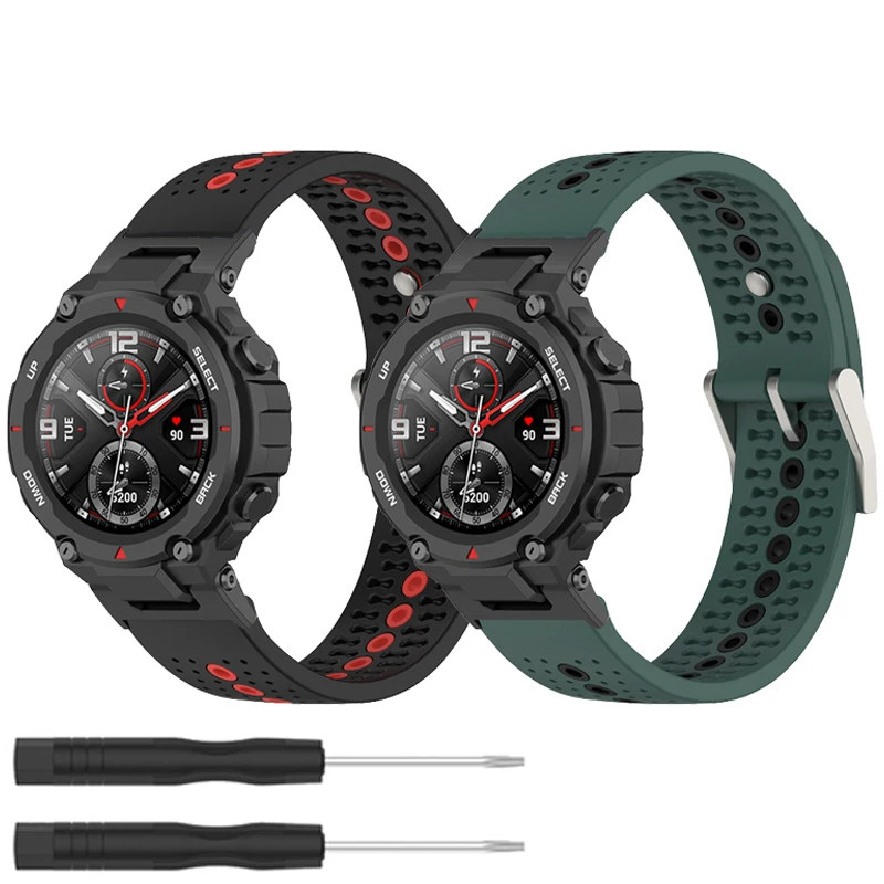 Breathable Silicone Strap For Huami Amazfit T-REX 2 Smart Watch Band Women Bracelet For Xiaomi Amazfit T-Rex/T-Rex 2 Pro Correa
Breathable Silicone Strap For Huami Amazfit T-REX 2 Smart Watch Band Women Bracelet For Xiaomi Amazfit T-Rex/T-Rex 2 Pro Correa