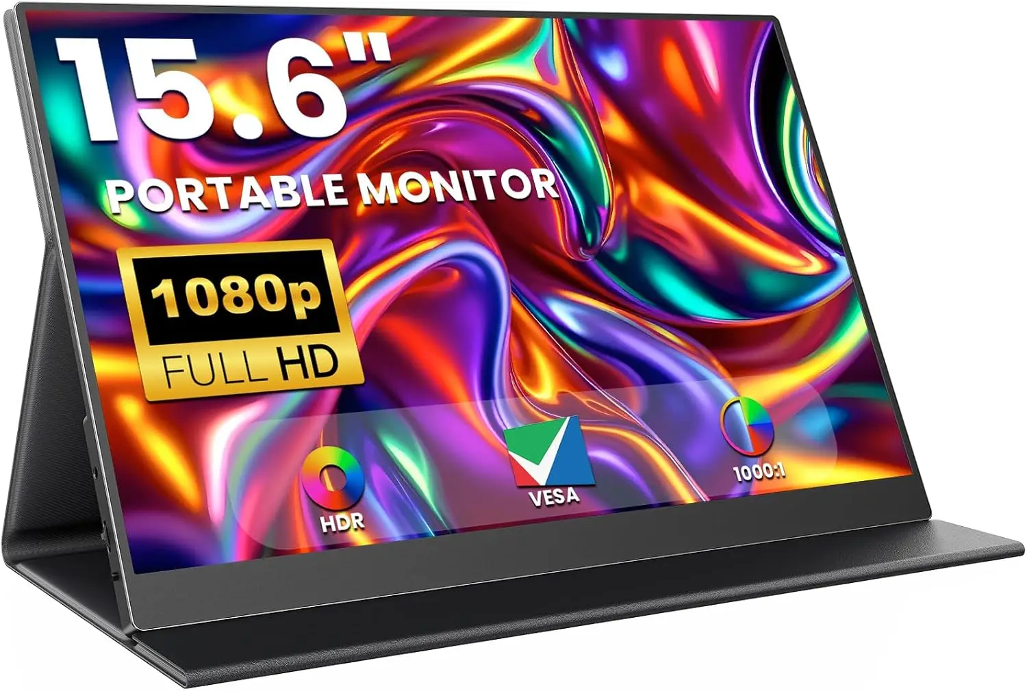 15,6-дюймовый портативный монитор с дисплеем 1080P FHD, HDMI, USB-C, встроенными динамиками и кожаным чехлом для ноутбуков, ПК, MacBook, телефонов, PS4
15,6-дюймовый портативный монитор с дисплеем 1080P FHD, HDMI, USB-C, встроенными динамиками и кожаным чехлом для ноутбуков, ПК, MacBook, телефонов, PS4