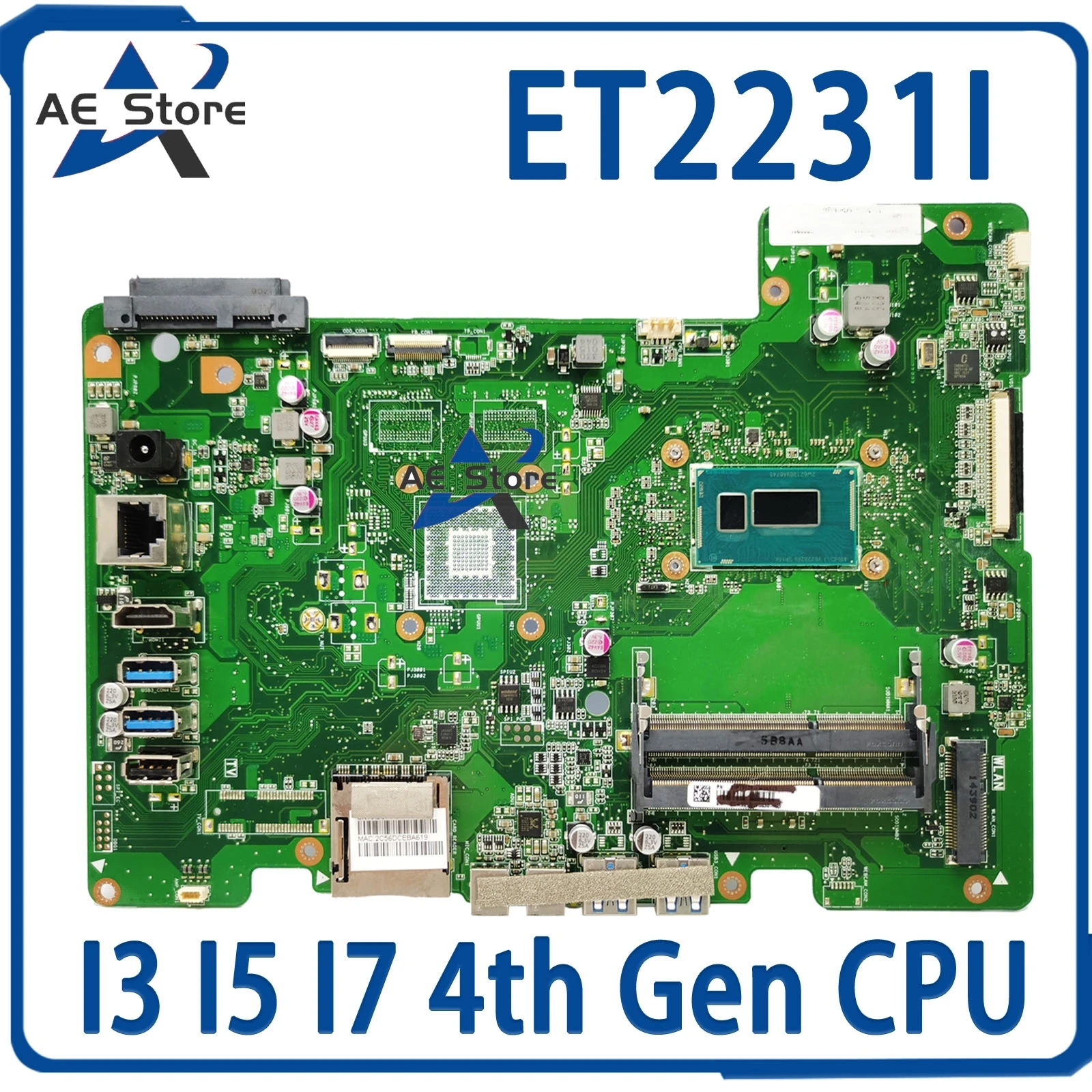 Notebook ET2231I Mainboard For ASUS ET2231INK ET2231IUT ET2231IUK All-in-one Computer Motherboard i3 i5 i7 UMA DDR3L MAIN BOARD
Notebook ET2231I Mainboard For ASUS ET2231INK ET2231IUT ET2231IUK All-in-one Computer Motherboard i3 i5 i7 UMA DDR3L MAIN BOARD