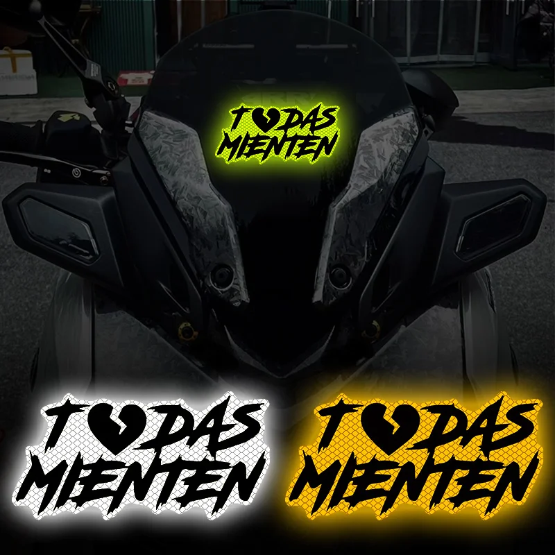 Waterproof Sunproof Vinyl Decal for Motorcycle Body Todas Mienten Trendy Reflective Sticker Eye-catching Night Decor
Waterproof Sunproof Vinyl Decal for Motorcycle Body Todas Mienten Trendy Reflective Sticker Eye-catching Night Decor