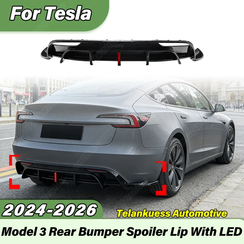 For Tesla Model 3 Highland 2024 2025 2026 Automobile Rear Bumper Diffuser Sports Racing Rear Rear Diffuser Body Modification Kit
For Tesla Model 3 Highland 2024 2025 2026 Automobile Rear Bumper Diffuser Sports Racing Rear Rear Diffuser Body Modification Kit