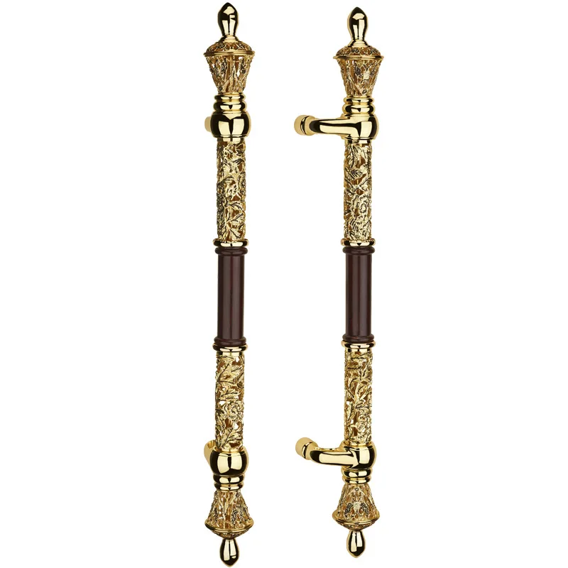Hollow light luxury gold door handle European luxury handle
Hollow light luxury gold door handle European luxury handle