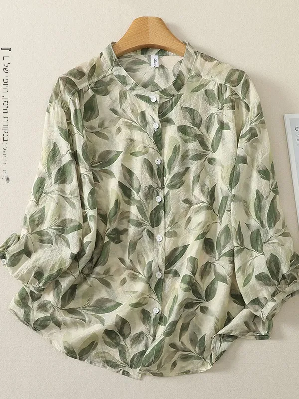Floral Print Blouse Women's Summer Loose Fit Shirt Half Sleeve Breathable Ultra Thin Casual Top Elegant Artistic
Floral Print Blouse Women's Summer Loose Fit Shirt Half Sleeve Breathable Ultra Thin Casual Top Elegant Artistic