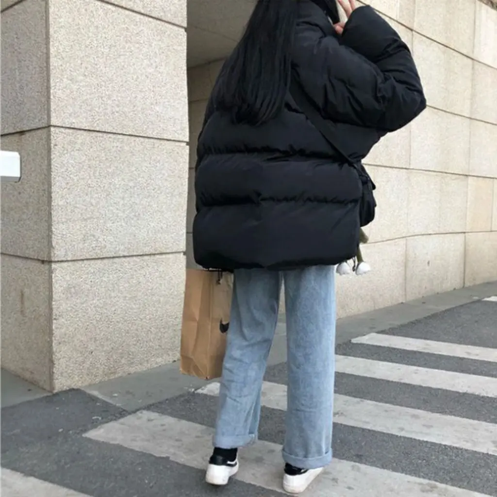 Women's Winter down Cotton-Padded Coat Korean-Style Short Thickened Loose Fit Bread Coat for Students
Women's Winter down Cotton-Padded Coat Korean-Style Short Thickened Loose Fit Bread Coat for Students