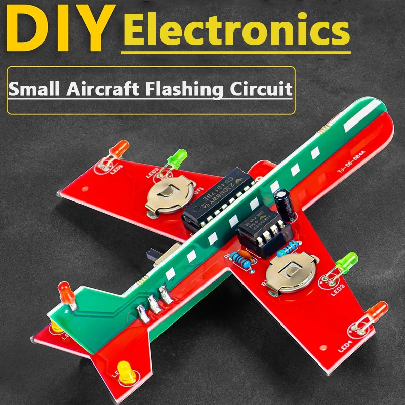 Small aircraft flashing circuit building kit running lights DIY soldering practice circuit board bulk TJ-56-684
Small aircraft flashing circuit building kit running lights DIY soldering practice circuit board bulk TJ-56-684