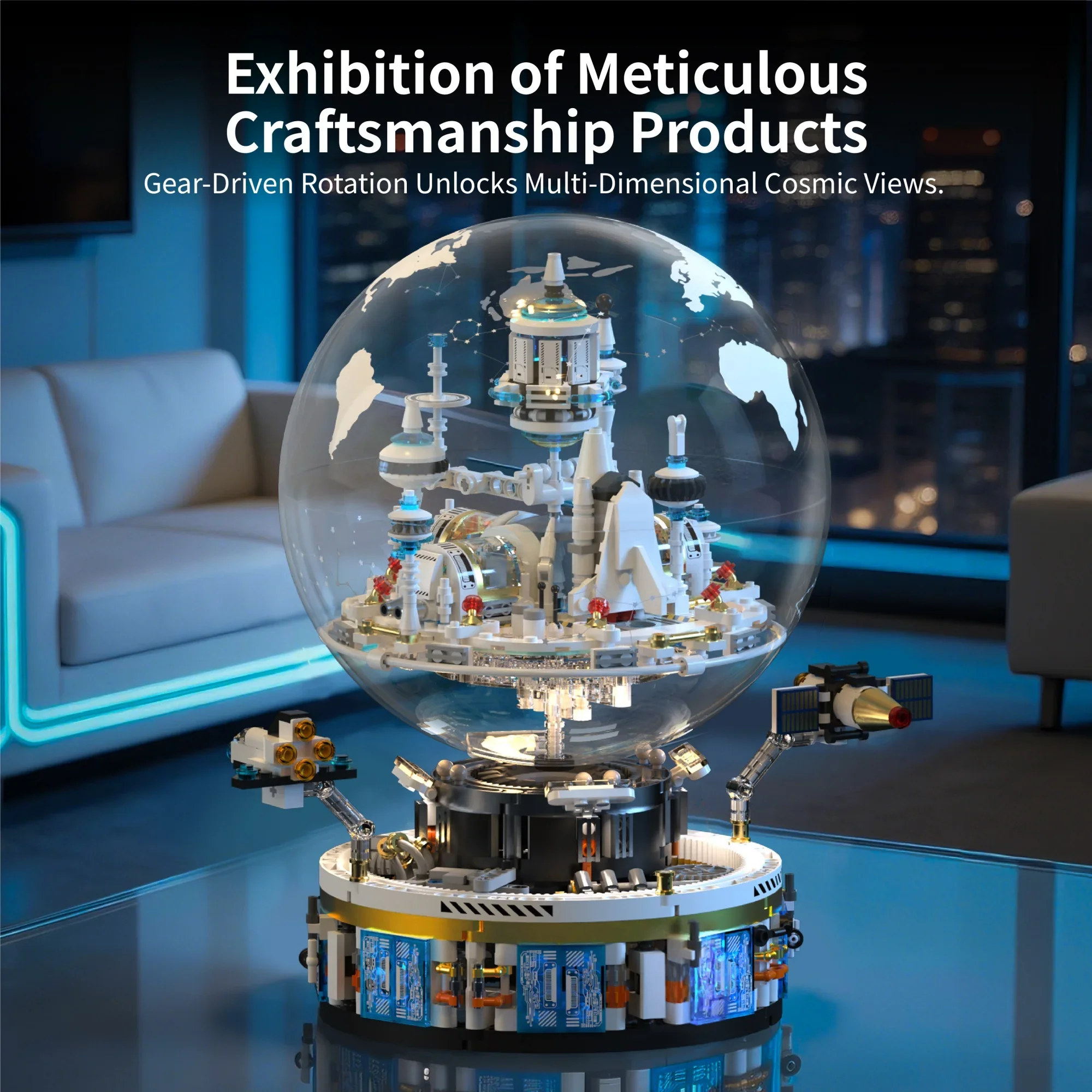 1296 PCS STEM Orbital Crystal Sphere Fortress Building Blocks Rotating Space City Spacecraft Satellite Science Bricks Toys Gifts
1296 PCS STEM Orbital Crystal Sphere Fortress Building Blocks Rotating Space City Spacecraft Satellite Science Bricks Toys Gifts