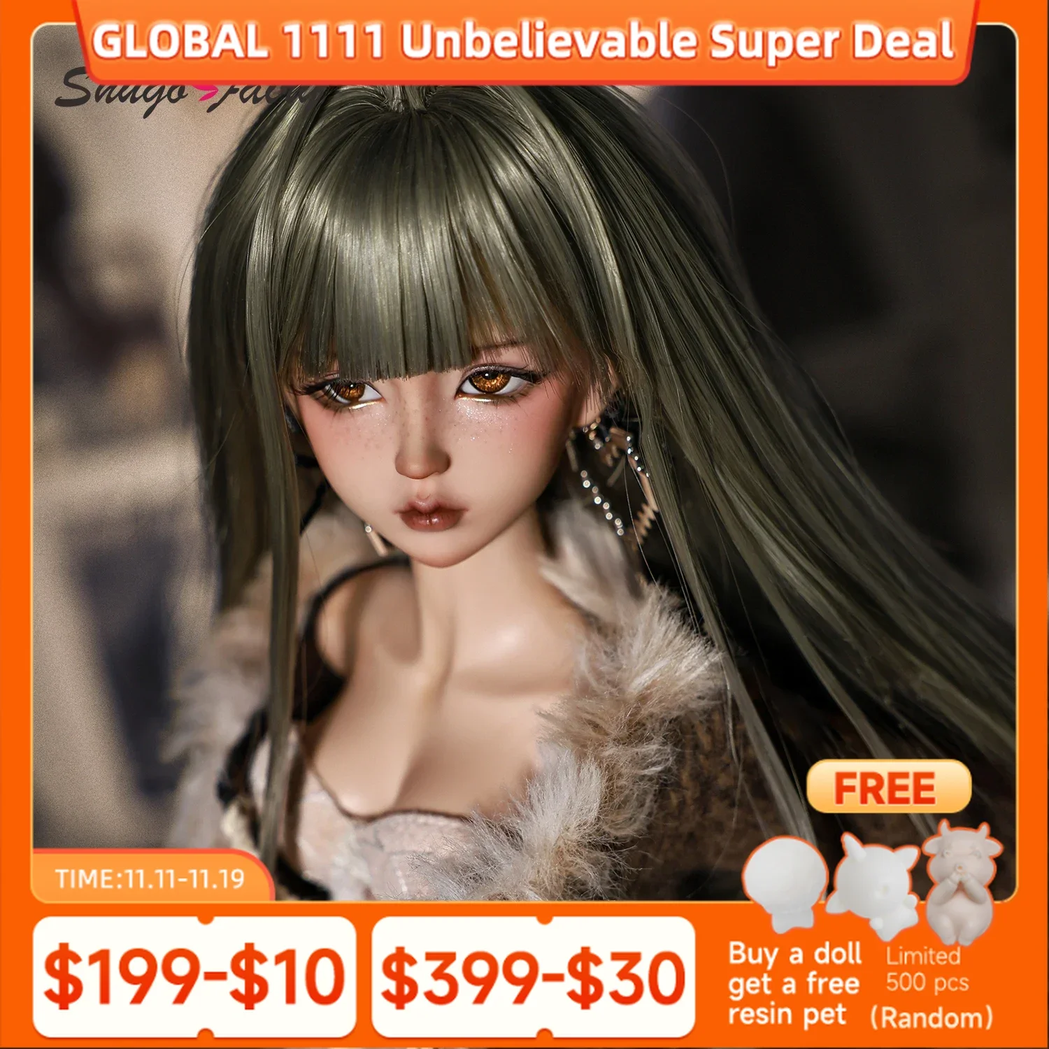 Shugafairy Sissie Original Bjd Doll 1/4 Full Set Leopard Print Shibuya Hottie Maillard Style For Girls Ball Jointed Doll
Shugafairy Sissie Original Bjd Doll 1/4 Full Set Leopard Print Shibuya Hottie Maillard Style For Girls Ball Jointed Doll