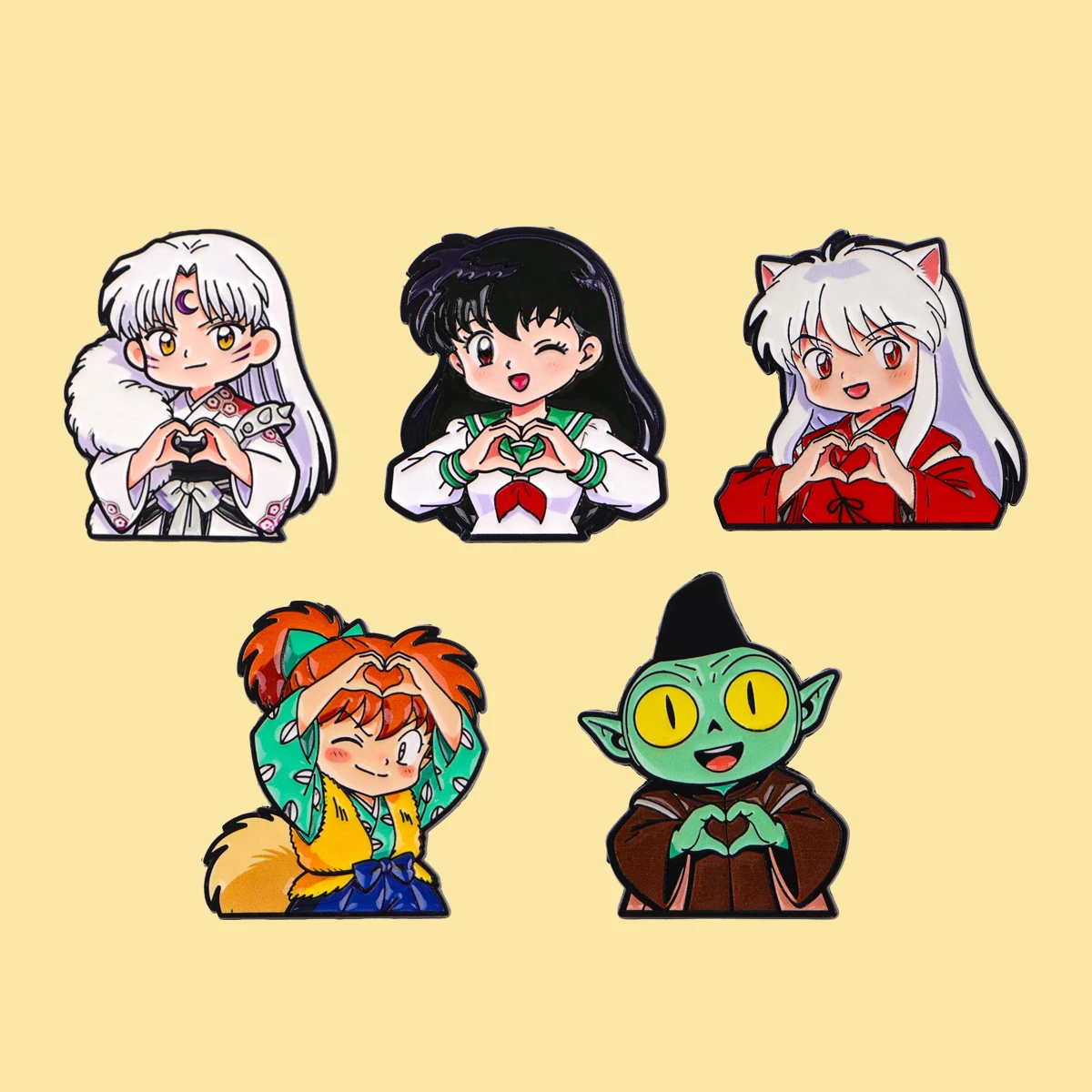 5pcs/Set Cute Anime Enamel Pin Heart Gesture Brooches Bag Lapel Pins Badges on Backpack Accessories Decorative Jewelry Toys Gift
5pcs/Set Cute Anime Enamel Pin Heart Gesture Brooches Bag Lapel Pins Badges on Backpack Accessories Decorative Jewelry Toys Gift