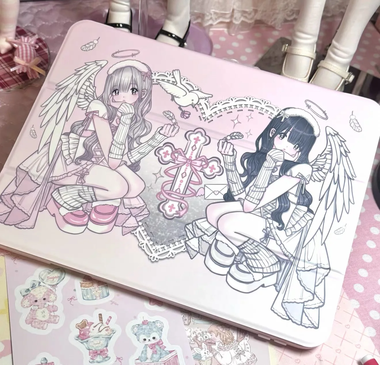 Original angelic girl integrated pen slot tablet protection case, suitable for iPad
Original angelic girl integrated pen slot tablet protection case, suitable for iPad