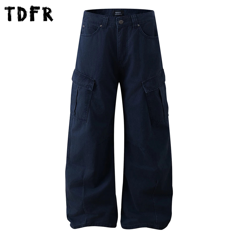 Solid Color Pocket Cargo Pants Mens Retro Streetwear Loose Wide Leg Curved Blade Pants Men Trousers
Solid Color Pocket Cargo Pants Mens Retro Streetwear Loose Wide Leg Curved Blade Pants Men Trousers