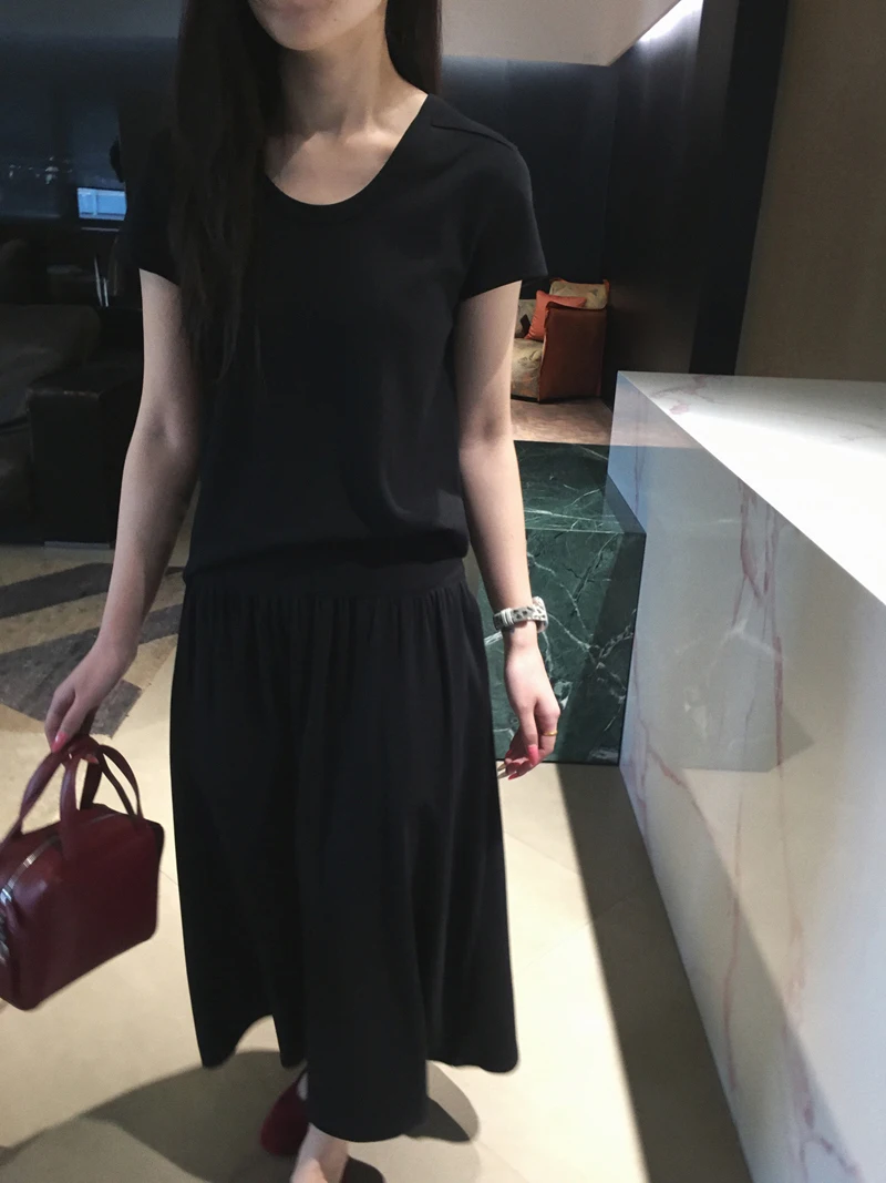Cuijia Comfortable Elastic Cotton Blend U-Neck T-Shirt Skirt Set Spring Fashion Women's High Waist Long Pants Pure Color
Cuijia Comfortable Elastic Cotton Blend U-Neck T-Shirt Skirt Set Spring Fashion Women's High Waist Long Pants Pure Color