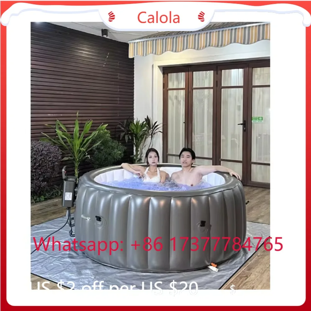 Portable Inflatable Round Hot Tub Spa 4-6 Person Outdoor New Fashion