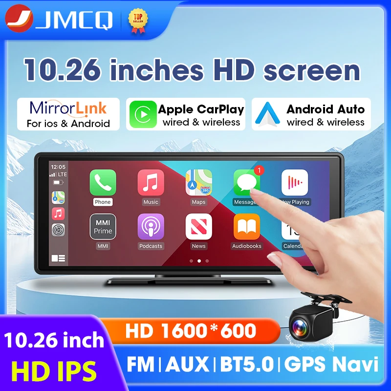 Portable Universal 10.26 inch Car Monitor Multimedia Video Player Wireless Carplay Android Auto IPS Screen With Bluetooth FM AUX
Portable Universal 10.26 inch Car Monitor Multimedia Video Player Wireless Carplay Android Auto IPS Screen With Bluetooth FM AUX