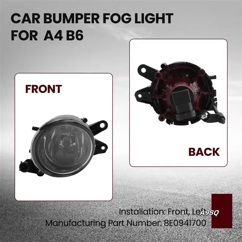 Left Car Front Bumper Fog Light Lamp For A4 B6 2001- 2005 Parts Car-Styling 8E0941699 8E0941700 Halogen Fog Lamp Light
Left Car Front Bumper Fog Light Lamp For A4 B6 2001- 2005 Parts Car-Styling 8E0941699 8E0941700 Halogen Fog Lamp Light