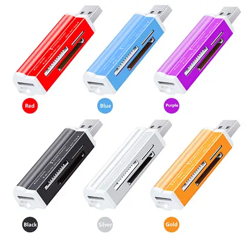 4 in 1 Micro SD Card Reader Flash USB Memory Card Reader For Memory Stick Pro Duo Micro SD/T-Flash/M2/MS SD Adapter