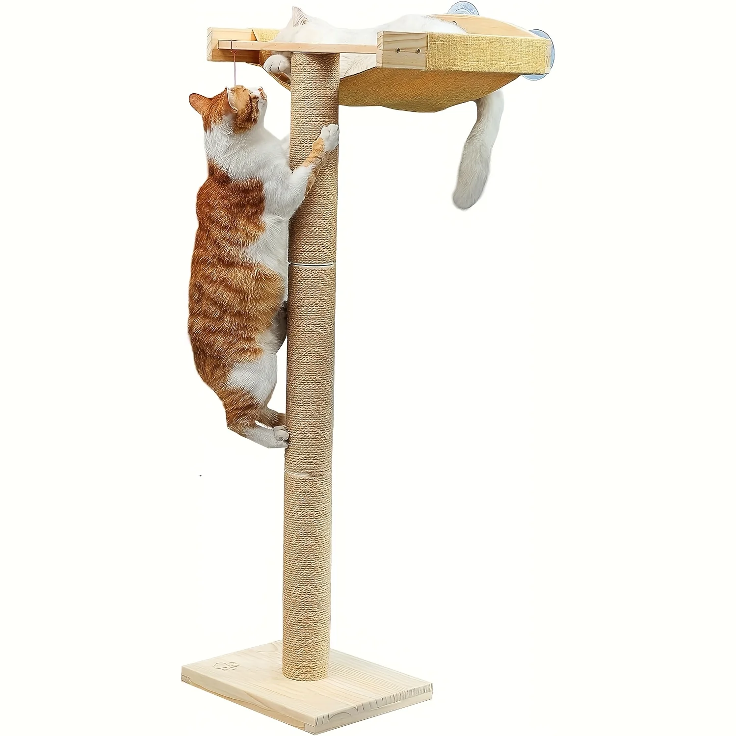 Cat Window Perch with Tall Scratching Posts, Inside 46" Climbing Tree Hammmock Mounted with Suction Cups for Sleeping, Playing A
Cat Window Perch with Tall Scratching Posts, Inside 46" Climbing Tree Hammmock Mounted with Suction Cups for Sleeping, Playing A