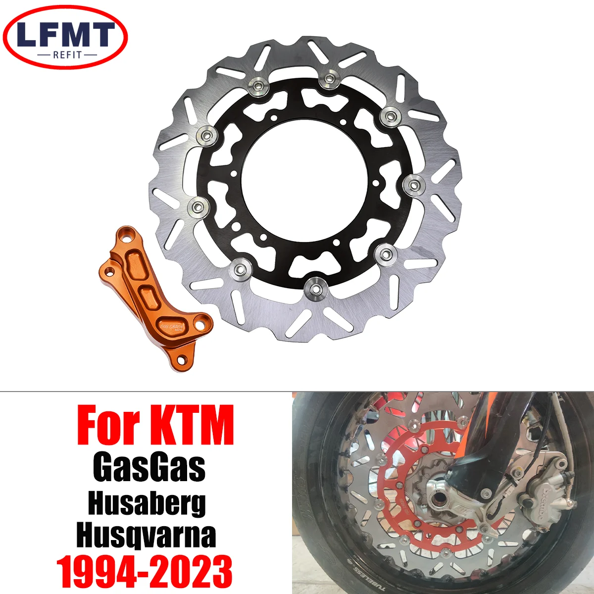 Motorcycle 320MM Front Floating Brake Disc Rotor For KTM Husqvarna Husaberg GasGas 125 200 250 300 350 400 450 500-570 1994-2023
Motorcycle 320MM Front Floating Brake Disc Rotor For KTM Husqvarna Husaberg GasGas 125 200 250 300 350 400 450 500-570 1994-2023