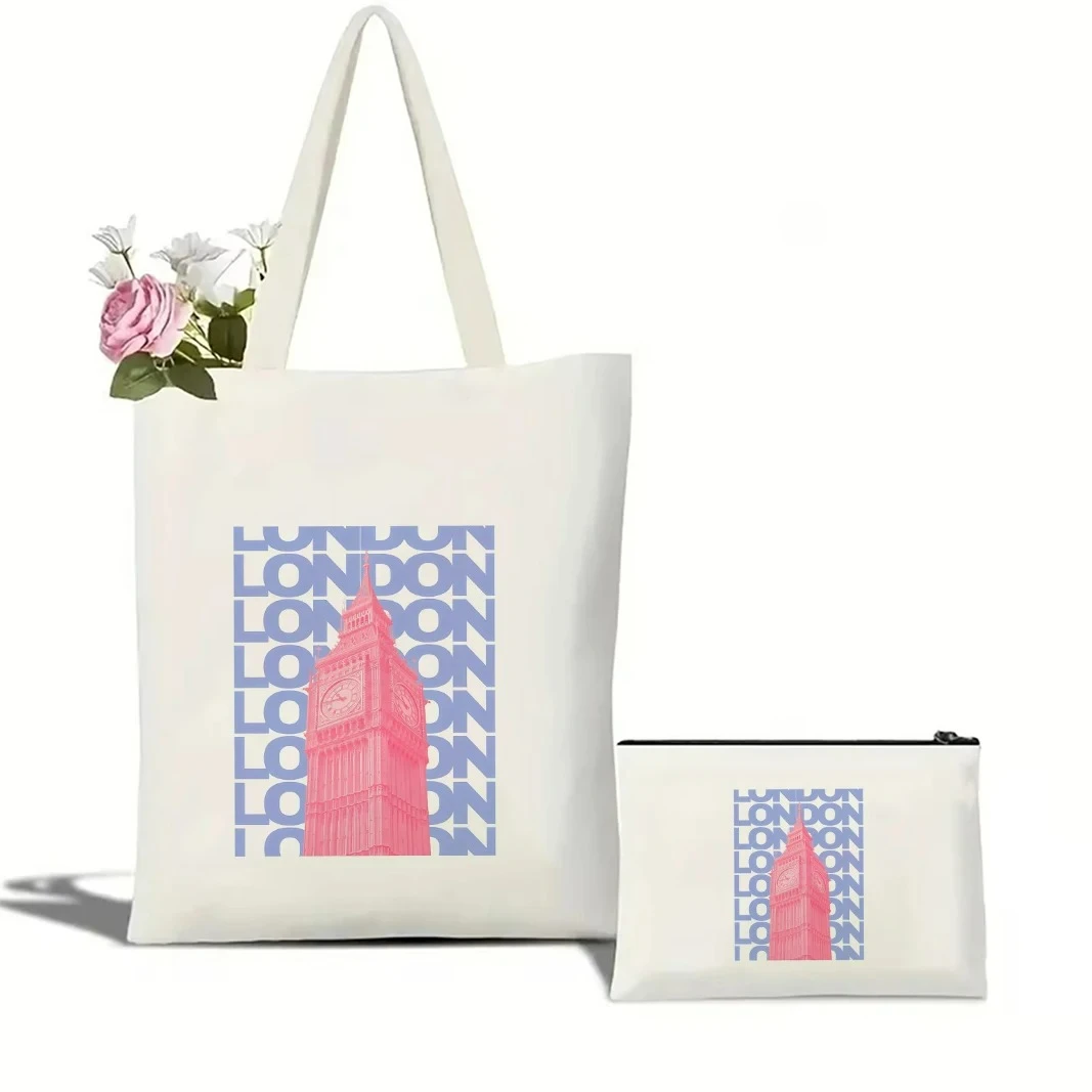 1pc World City Landmarks Canvas Shopper Bag Chicago London Eiffel Tower Graphic Tote Bag Spacious Travel Shopping Bag for Women
1pc World City Landmarks Canvas Shopper Bag Chicago London Eiffel Tower Graphic Tote Bag Spacious Travel Shopping Bag for Women