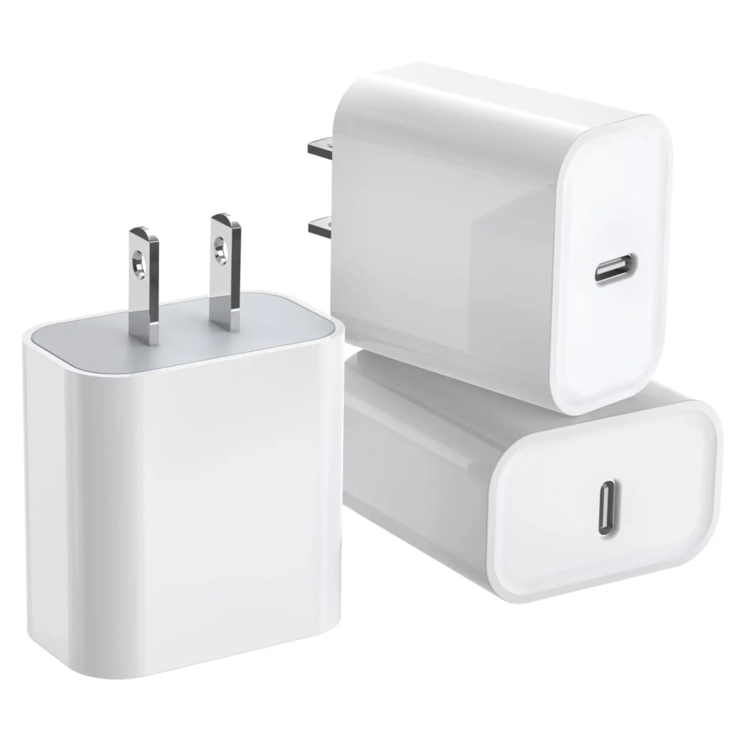 3Pack USB C Charger Block 20W PD Fast Charging Plug for iPhone 17/16/15/14/13/12, iPad Pro/Air/Mini, AirPods
3Pack USB C Charger Block 20W PD Fast Charging Plug for iPhone 17/16/15/14/13/12, iPad Pro/Air/Mini, AirPods