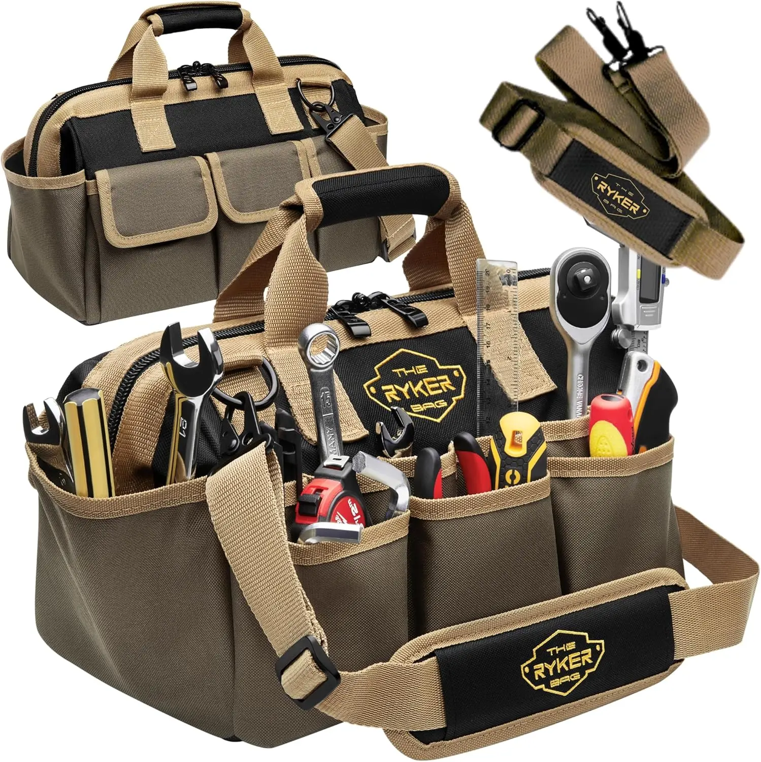 14-Inch Heavy Duty Tool Bag with 22 Pockets - Wide Mouth Organizer for Mechanics, Plumbers & Electricians
14-Inch Heavy Duty Tool Bag with 22 Pockets - Wide Mouth Organizer for Mechanics, Plumbers & Electricians