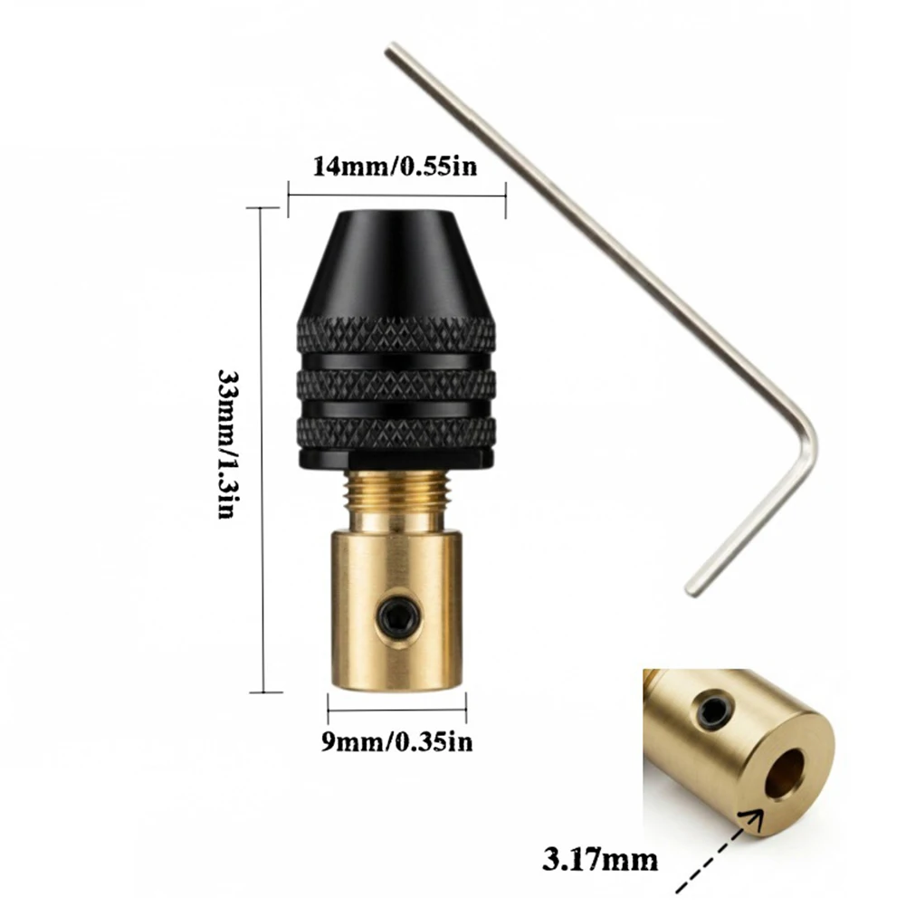 0.3-3.2mm Drill Bit Adapter Cartridge for Electric Drill Tools with 3.17mm Shaft Hole Metal 3-Jaw Construction
0.3-3.2mm Drill Bit Adapter Cartridge for Electric Drill Tools with 3.17mm Shaft Hole Metal 3-Jaw Construction