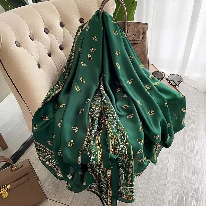 2025 Spring and Autumn New Fashion Silk Scarf Women Outdoor Soft Printed Shawl Beach Long Large Size Scarf Lady 180*90cm Hijab
2025 Spring and Autumn New Fashion Silk Scarf Women Outdoor Soft Printed Shawl Beach Long Large Size Scarf Lady 180*90cm Hijab
