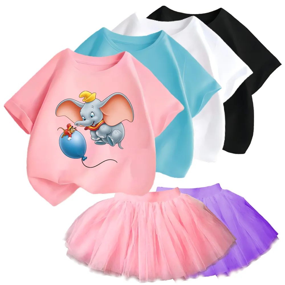 Children's Sets Cartoon Printed Elephant T-shirt Kid Clothing Plus Girls Fashion Breathable Solid Color Short Skirt Multi Color 
Children's Sets Cartoon Printed Elephant T-shirt Kid Clothing Plus Girls Fashion Breathable Solid Color Short Skirt Multi Color