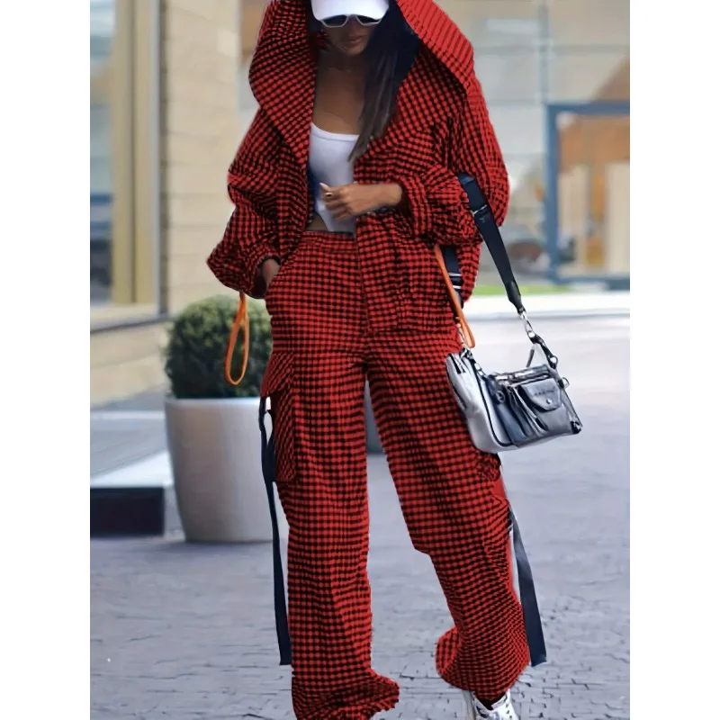 Модная универсальная весенне-осенняя коллекция. Стильный повседневный клетчатый капюшон с карманами и свободным элегантным образом. Трансграничный.
Модная универсальная весенне-осенняя коллекция. Стильный повседневный клетчатый капюшон с карманами и свободным элегантным образом. Трансграничный.