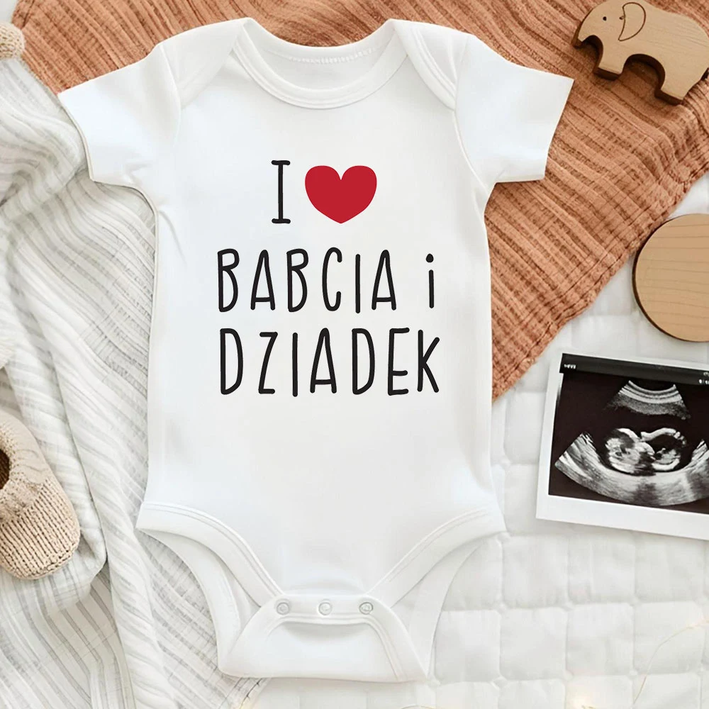 I Love Babcia And Dziadek Newborn Romper Outfit Custom Baby Shower Gift Toddler Infant Bodysuit Poland Polish Grandparent Gifts
I Love Babcia And Dziadek Newborn Romper Outfit Custom Baby Shower Gift Toddler Infant Bodysuit Poland Polish Grandparent Gifts