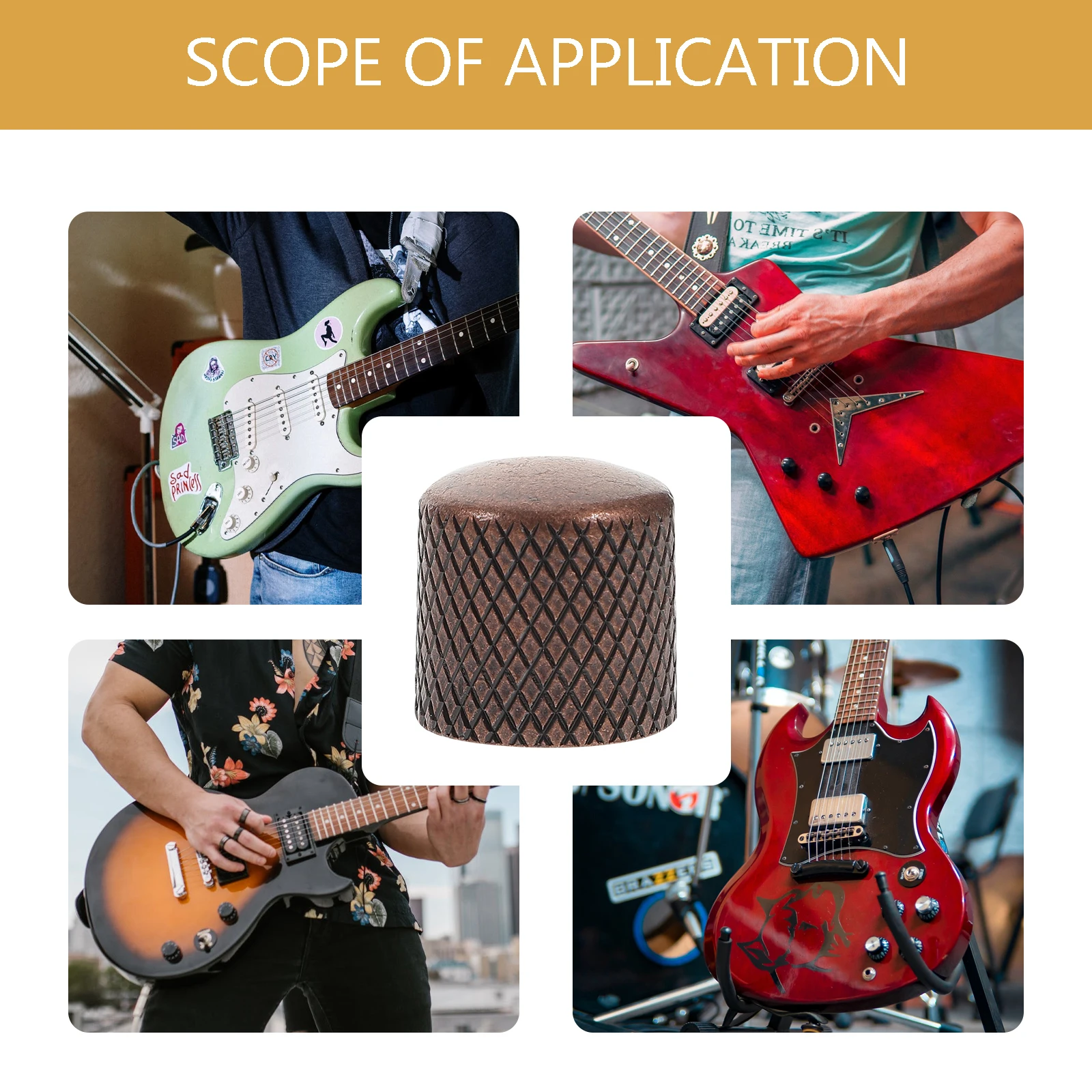 4 Pcs Guitar Electric Knob Cap Volume Control Potentiometer Caps Instrument Amplifier Knobs Metal
4 Pcs Guitar Electric Knob Cap Volume Control Potentiometer Caps Instrument Amplifier Knobs Metal