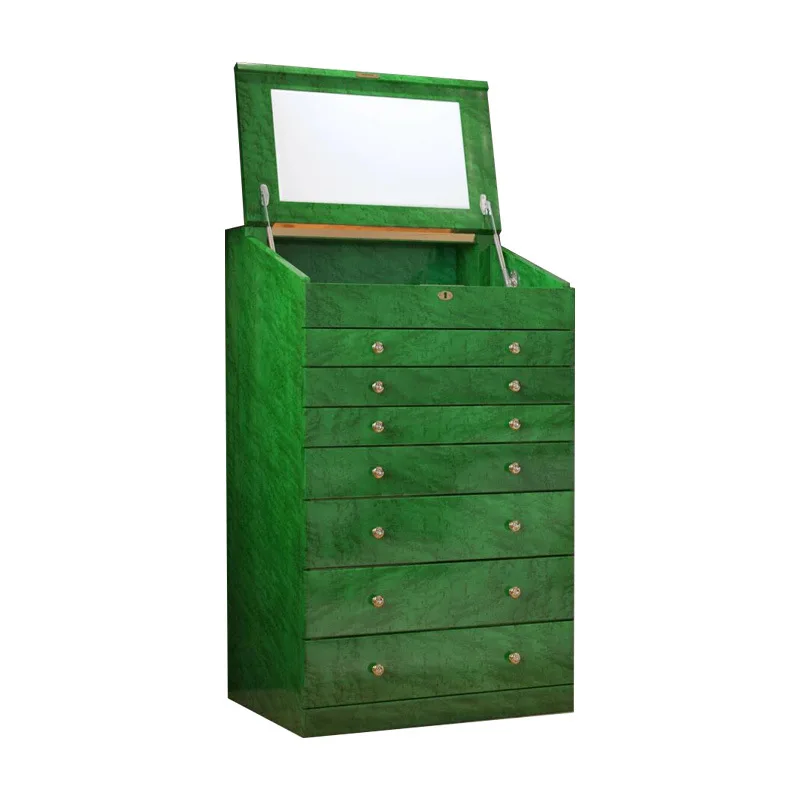 Light luxury and high-end sense, home floor with mirror, solid wood jewelry storage cabinet
Light luxury and high-end sense, home floor with mirror, solid wood jewelry storage cabinet