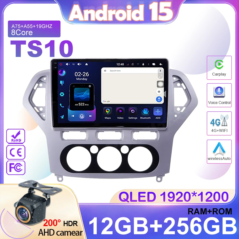 Автомобильное радио Android 15 для Ford Mondeo MK4 2007-2010, мультимедийная GPS-навигация, головное устройство Carplay с сенсорным экраном PX6, 4 + 64G, DVD-плеер
Автомобильное радио Android 15 для Ford Mondeo MK4 2007-2010, мультимедийная GPS-навигация, головное устройство Carplay с сенсорным экраном PX6, 4 + 64G, DVD-плеер