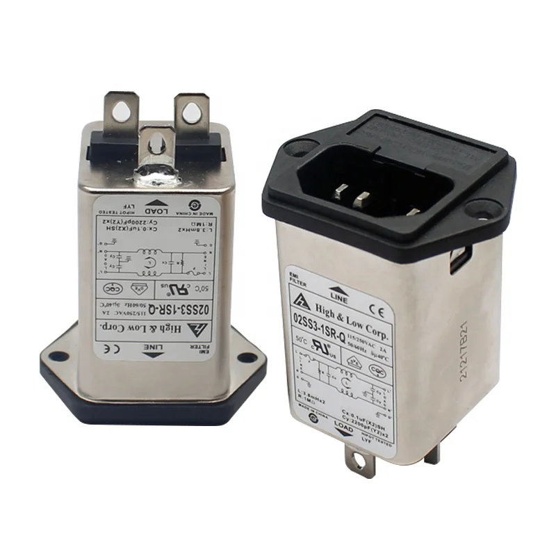 Fast-on Terminal Power Entry Module Filters 2A EMI Power Filter IEC C14 with single fuse holder
Fast-on Terminal Power Entry Module Filters 2A EMI Power Filter IEC C14 with single fuse holder