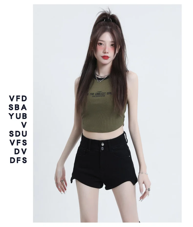 Women's high waist,black denim shorts 2025,,summer slimming,Hot girl's popular american hot shorts woman
Women's high waist,black denim shorts 2025,,summer slimming,Hot girl's popular american hot shorts woman